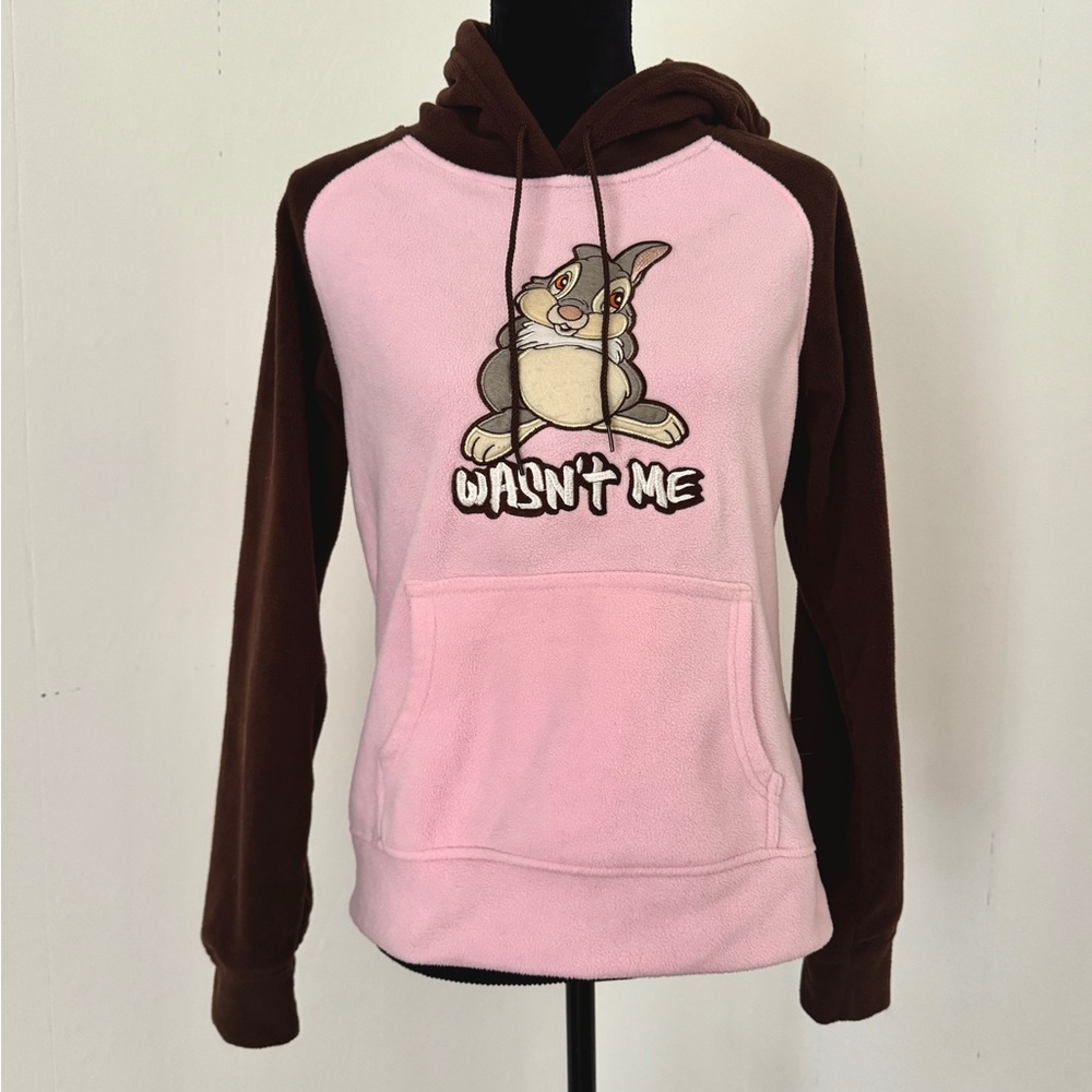 Disney Thumper Hoodie Sweatshirt Pink/Brown Size L